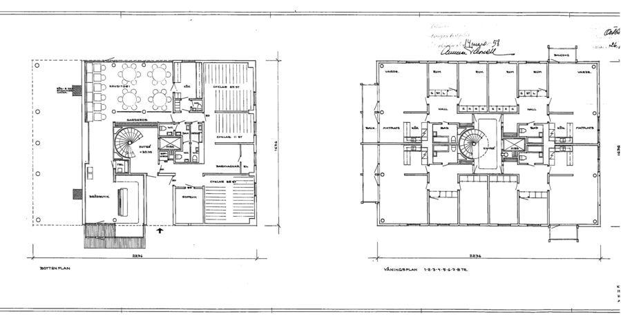 Stamtavlan punkthus, plan